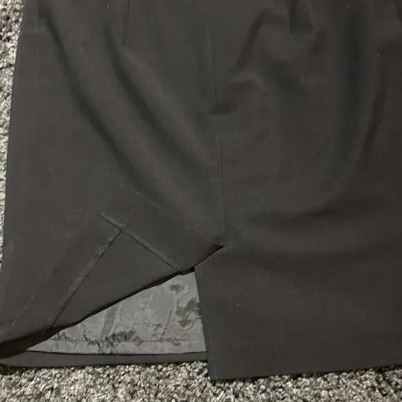 Classic Black Women's GEORGE Pencil Skirt with Back Split Size 8 - Picture 4 of 9
